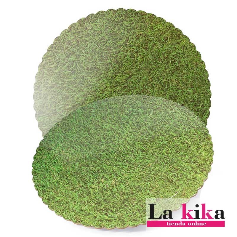 🎂 Base Redonda modelo césped 25 CM – Elegancia y Estabilidad para tus Tartas ✨ (3 mm grosor)