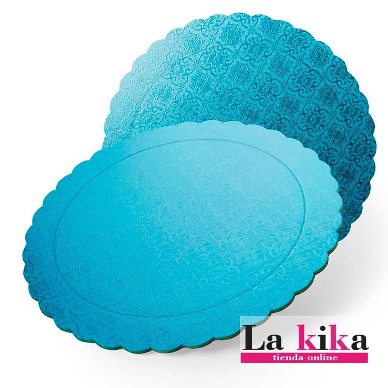 🔵 Base Redonda Azul Brillante 25 cm Ø | Extra Resistente para Pastelería 🔵 Base Redonda Azul Brillante 25 cm Ø | Extra Resistente para Pastelería