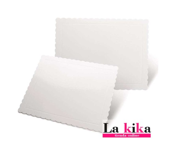 🧁  Bandeja Rectangular Extrafuerte para Tartas 30x40 Blanca