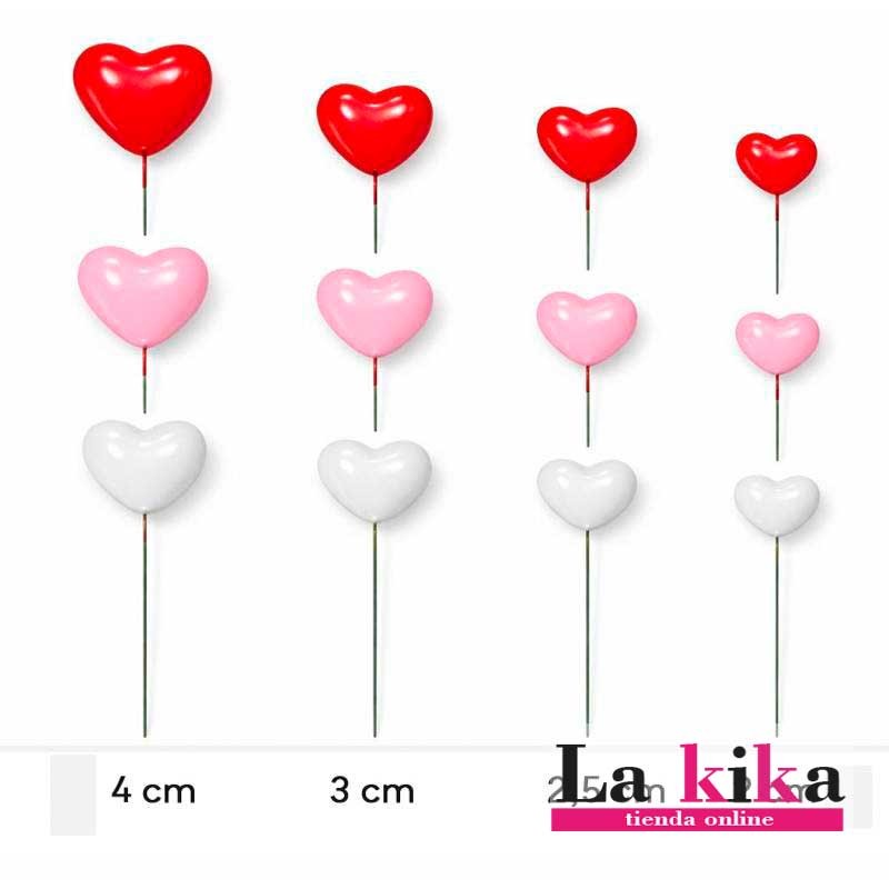 ❤️Set Mix de 30 Corazones Rojos Decorativos para Tartas y Eventos Especiales