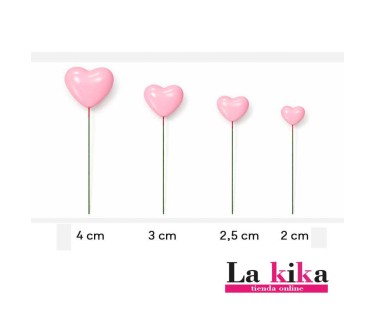 💗Set de 20 Corazones Rosas Decorativos para Tartas y Eventos Especiales (No Comestibles)