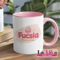 ☕ Taza Personalizada con Logo de Empresa – Interior y Asa Rosa