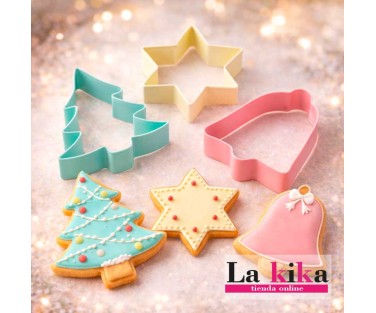 Set 3 cortadores con motivos Navideños Kitchen Craft 🎄 | Cortadores Galletas Navidad