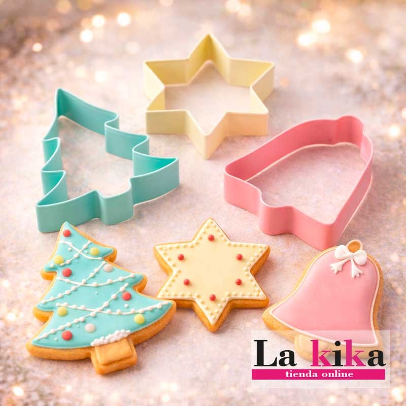 Set 3 cortadores con motivos Navideños Kitchen Craft 🎄 | Cortadores Galletas Navidad