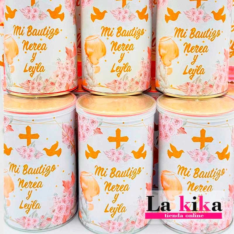 🥔 Patatas Pringles Personalizadas para Bautizo Niño o Niña
