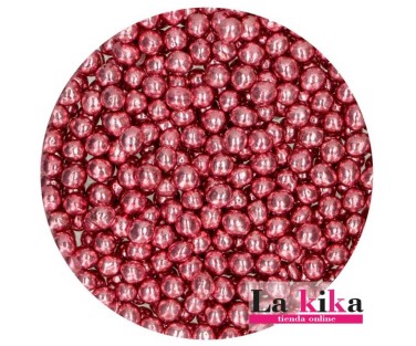 ✨Perlas de chocolate crujiente rosa metalizado Funcakes 60 g
