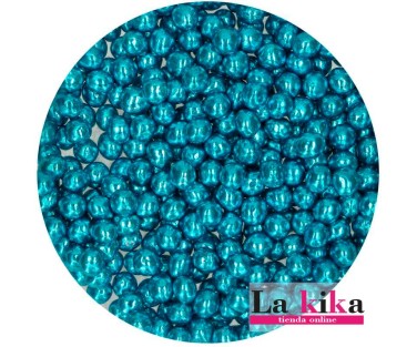 💙 Perlas de chocolate crujiente azul metalizado Funcakes 60 g ✨