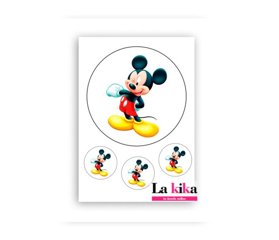 Papel de azúcar inspirado Mickey Mouse para tarta y galletas | Sin gluten | Lakika