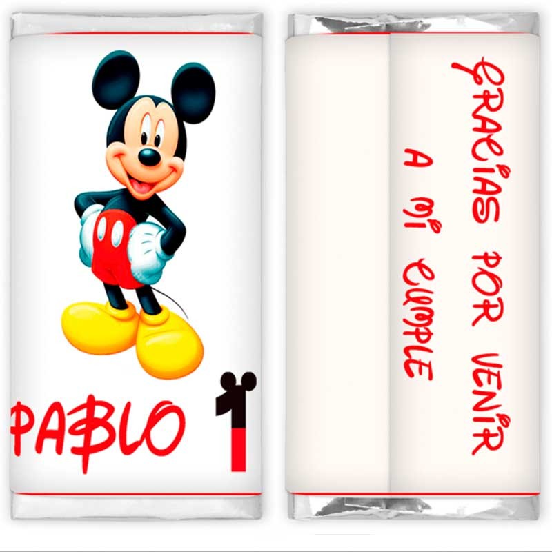 🍫 Chocolatinas Nestlé Personalizadas inspiradas en Mickey Mouse – Detalle Dulce para Cumpleaños y Eventos 🎉