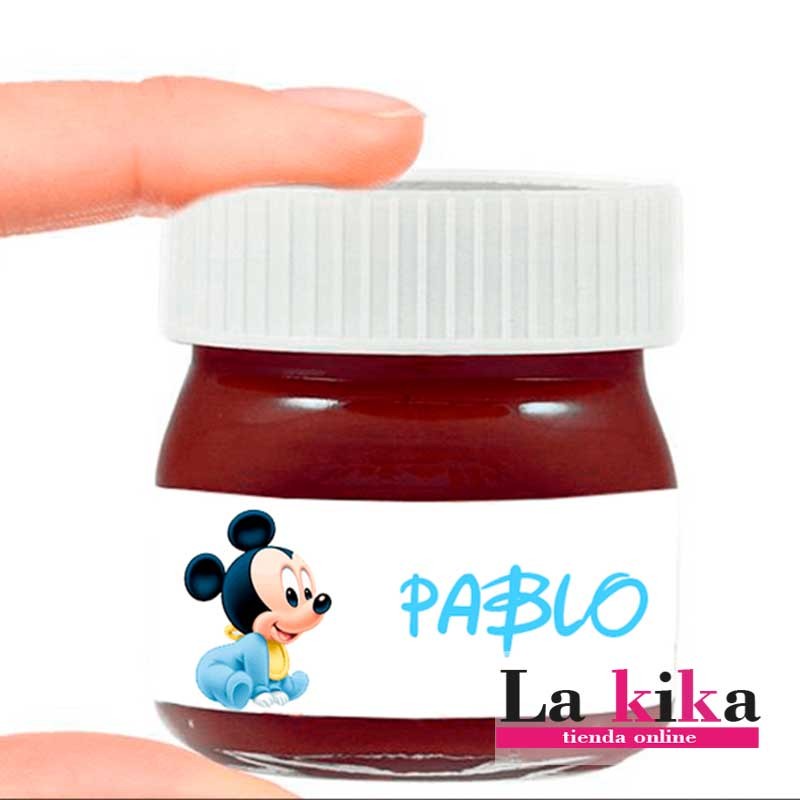 🍫 Mini Nutella Personalizada 25g Cumpleaños – Diseño Infantil Ratón Clásico
