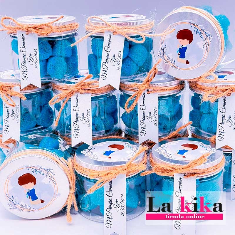 👦🍬 Bote de Chuches Personalizado Comunión Niño Modelo Teo
