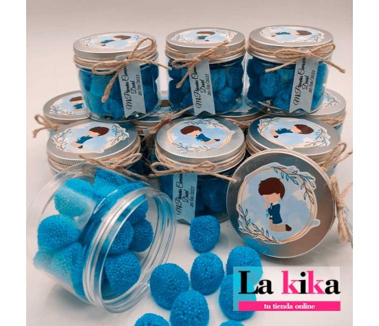 👦🍬 Bote de Chuches Personalizado Comunión Niño Modelo Teo