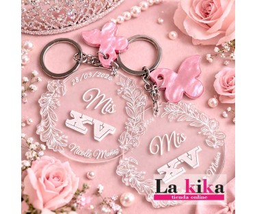 💖 Llavero Personalizado 15 Años en Metacrilato con Nombre y Fecha ✨