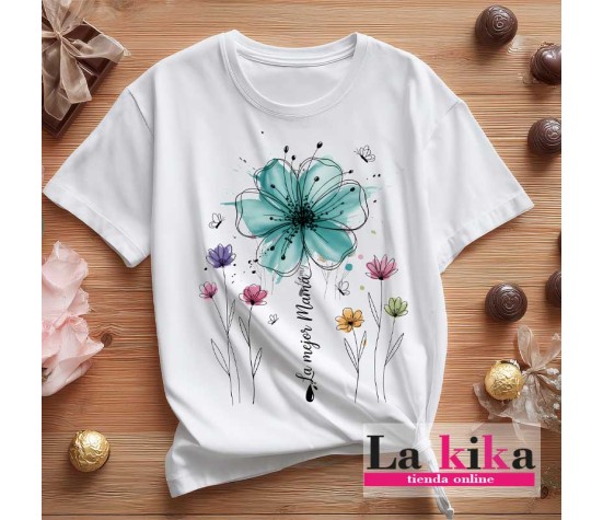 🎁 Camiseta Regalo Mamá Personalizada | Día de la Madre | Lakika