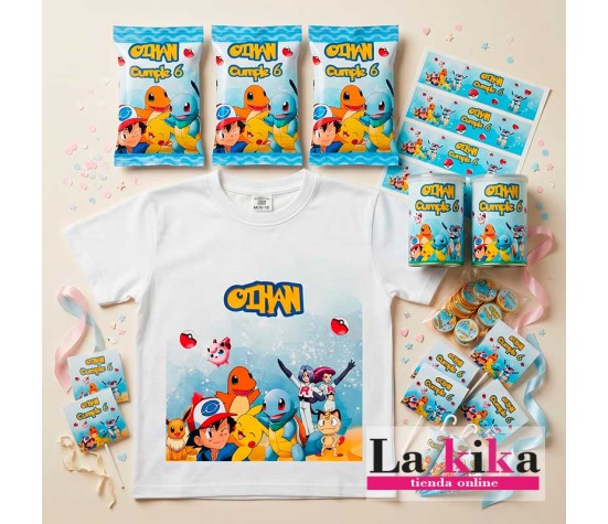 Pack Cumpleaños Infantil Personalizado con Camiseta y Chuches | Lakika