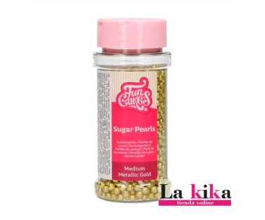 ✨ Perlas de Azúcar Oro Metálico FunCakes 4 mm – 80 gr