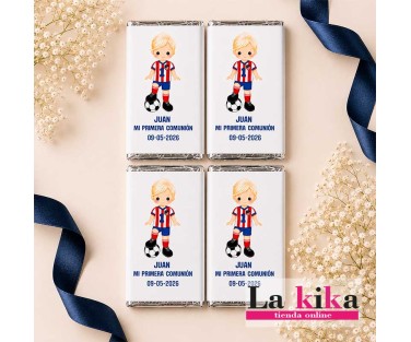⚽ Chocolatinas para Comunión Inspiradas en Equipos de Fútbol 🍫 Personalizadas