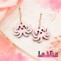 Pendientes pulpo rosa de acrílico con aro dorado de acero inoxidable hechos a mano Lakika PRO ✨