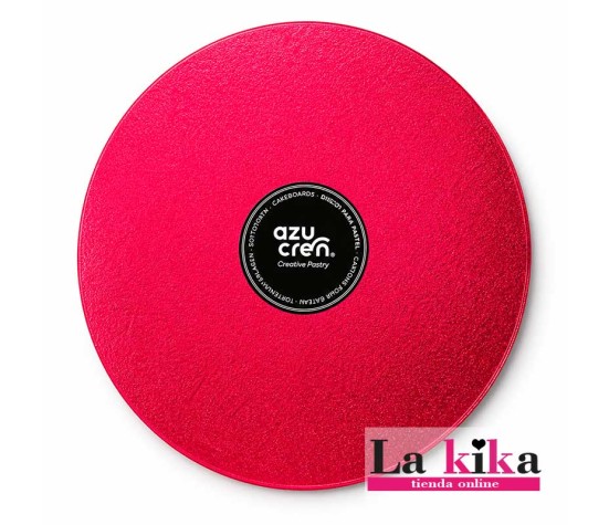 Base redonda fucsia Excellent Azucren de 30 cm para tartas y repostería creativa