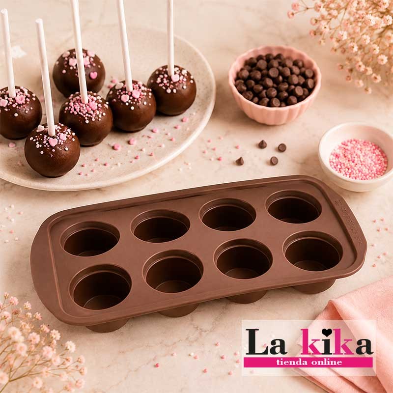 🍫 Molde para Brownie Pops de Silicona | Molde para 8 Brownie Pops