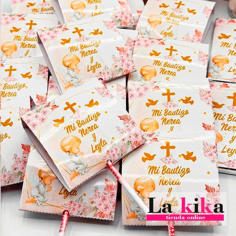 🍭 Piruleta Personalizada para Bautizo | Detalle Dulce para Invitados