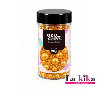 Sprinkle Mix Perla Oro 90 g Azucren | Lakika