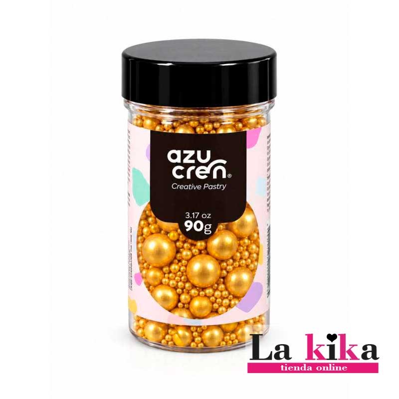 Sprinkle Mix Perla Oro 90 g Azucren | Decoración de Azúcar para Tartas