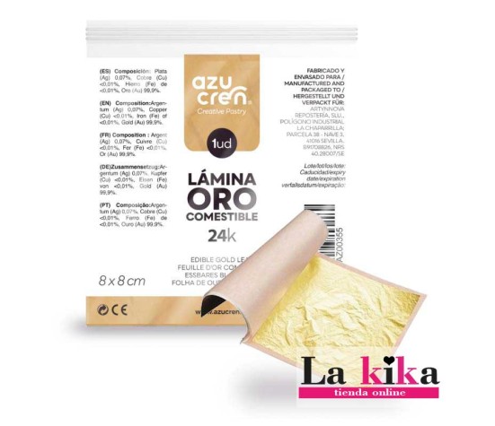 Lámina de Oro Comestible 24K para Tartas | Lakika