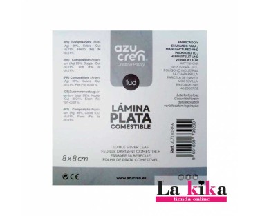 Lámina de Plata Comestible Azucren | Lakika