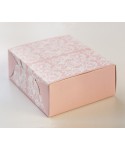 Caja de color pastel con rosas blancas 14x14x05
