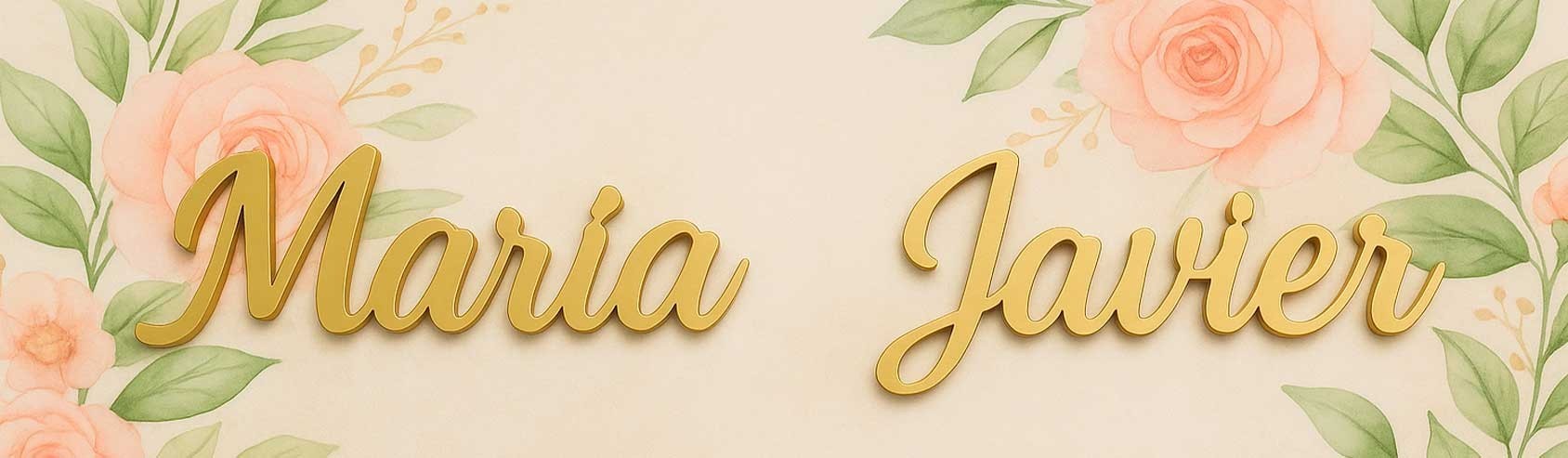 Nombres Personalizados en Metacrilato | Acrílico Dorado y Espejo